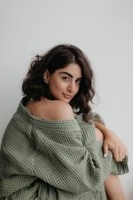 вафельний халат оливковий