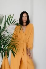 вафельний халат жовтий