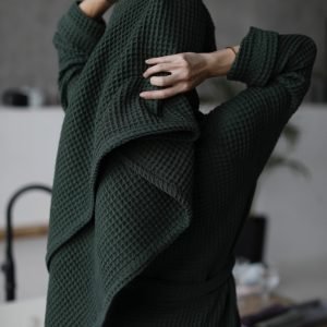 зелений банний рушник натуральний