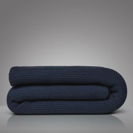 плед темно синій