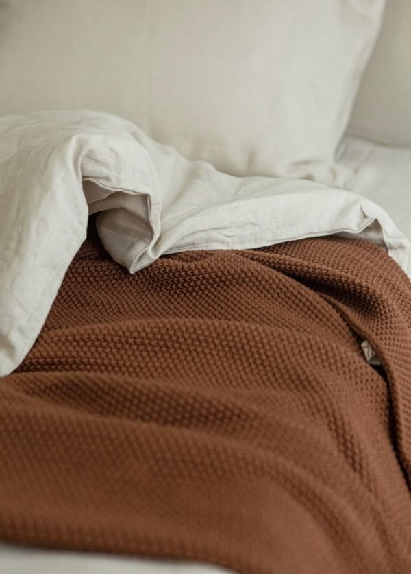 плед покривало гірчичне