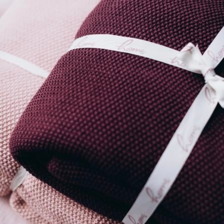 плед бордовий