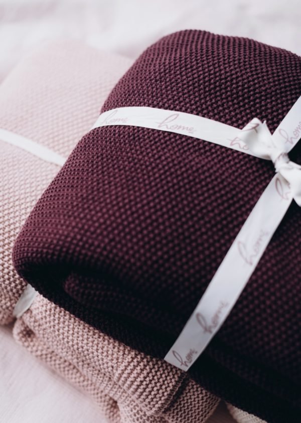 плед бордовий