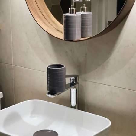 Керамічний набір у ванну сірий