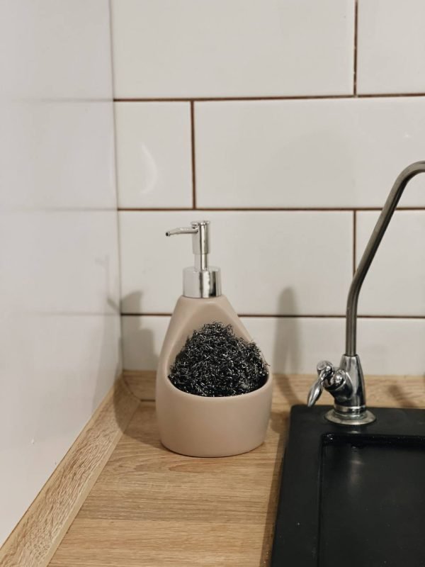 Бежевий дозатор для рідкого мила - Зображення 2