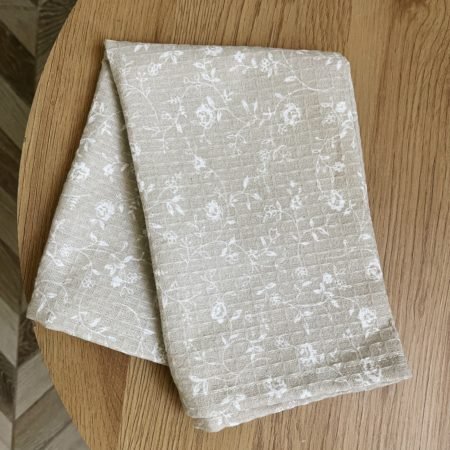 Рушники кухонні з квіточками бежеві